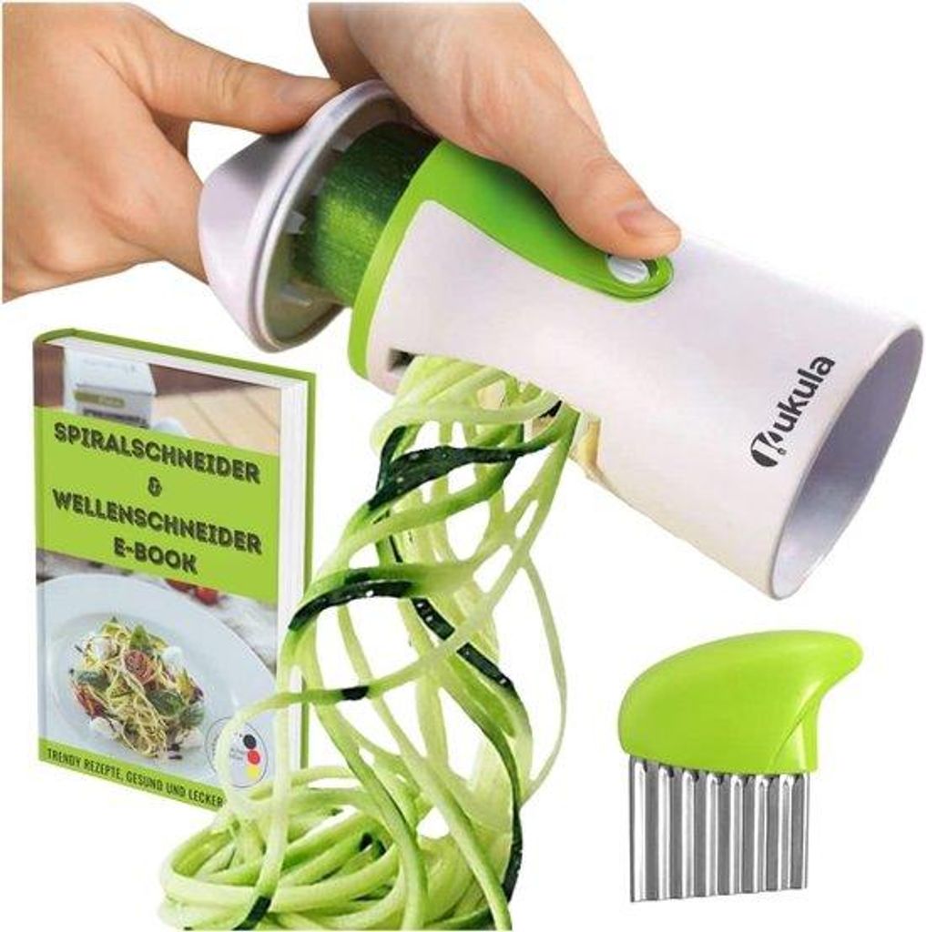 3in1 Gemüsehobel, Spiral- und Nudelschneider, für Pasta, Karotten, Kartoffeln