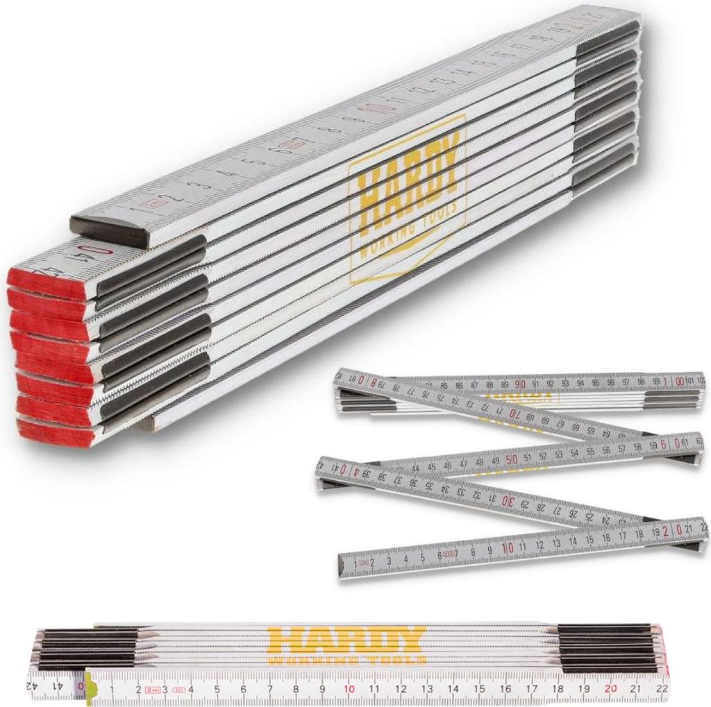 Hardex Holz-Zollstock 2,0m klappbar mit Anhänger