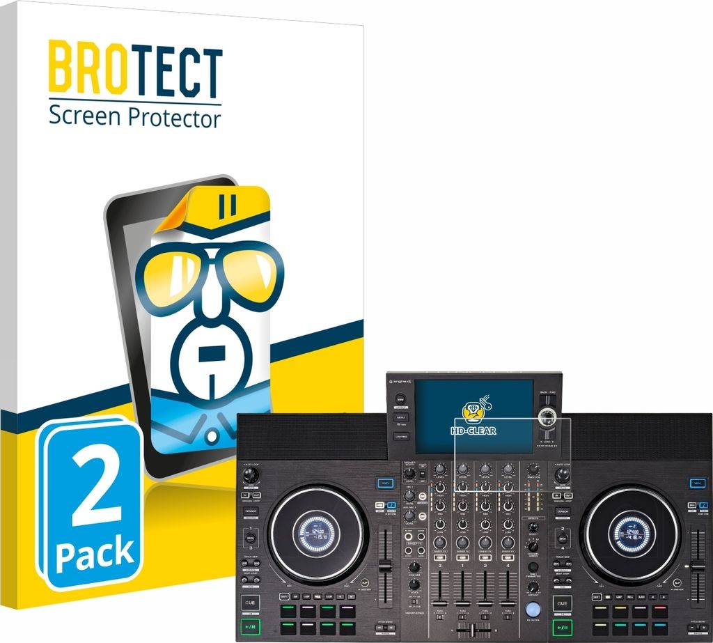 2x Für Denon DJ SC LIVE 4 Schutzfolie BROTECT Displayschutz Display Schutz Folie Klar Transparent