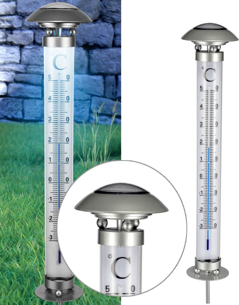 HI Solar-Gartenleuchte mit Thermometer Produktbild 6
