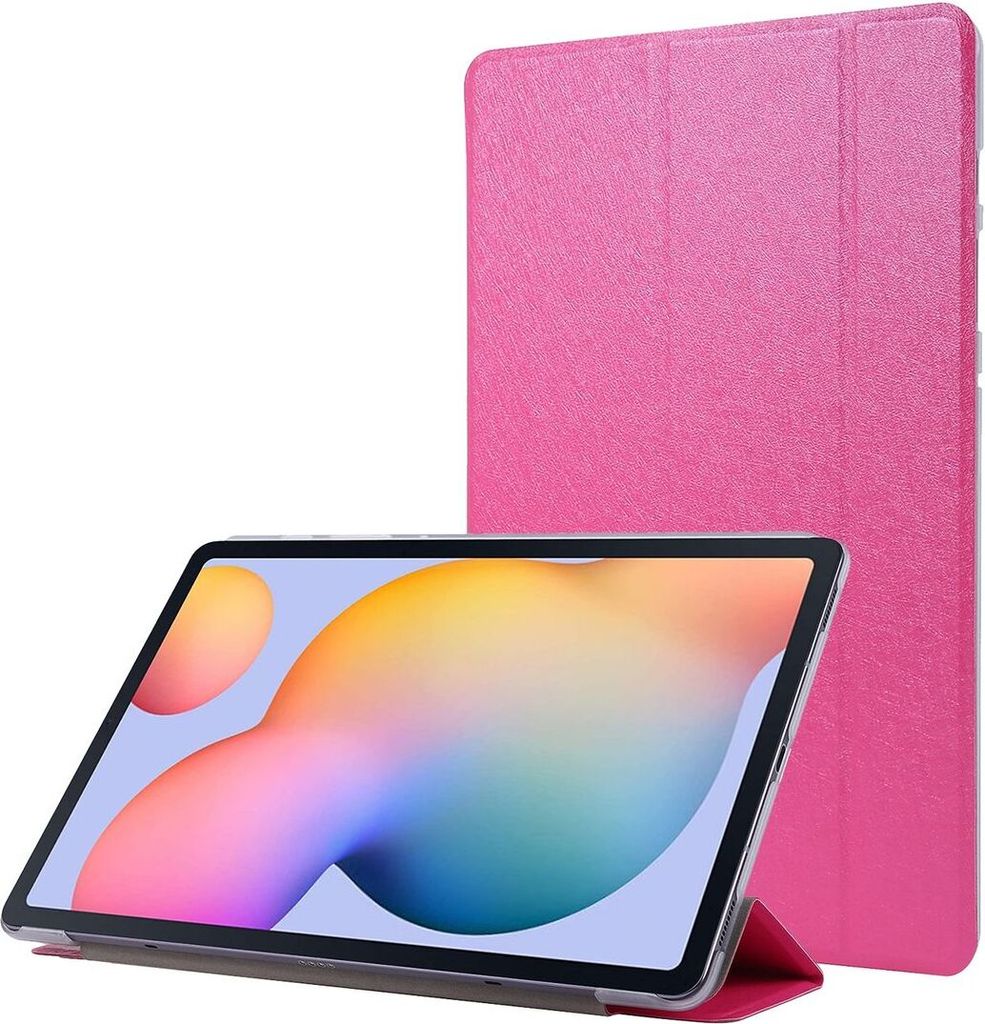 Schutzhülle Tablethülle für Samsung Galaxy Tab S8 Plus Case Cover Etuis Tasche 360, Farbe:Rosa Rot
