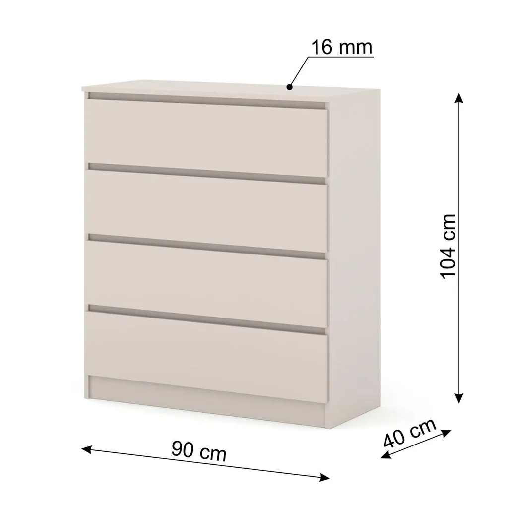Petite commode 90 cm MAJA S4 Cachemire - Optimisez vos petits espaces de vie