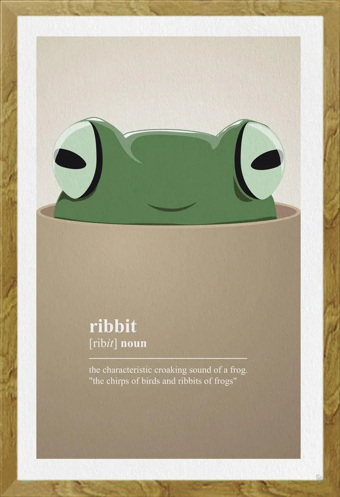 Offerta Poster Fun Ribbit + Cornice Shinsuke Rovere Maxi 61x91.5 - 1