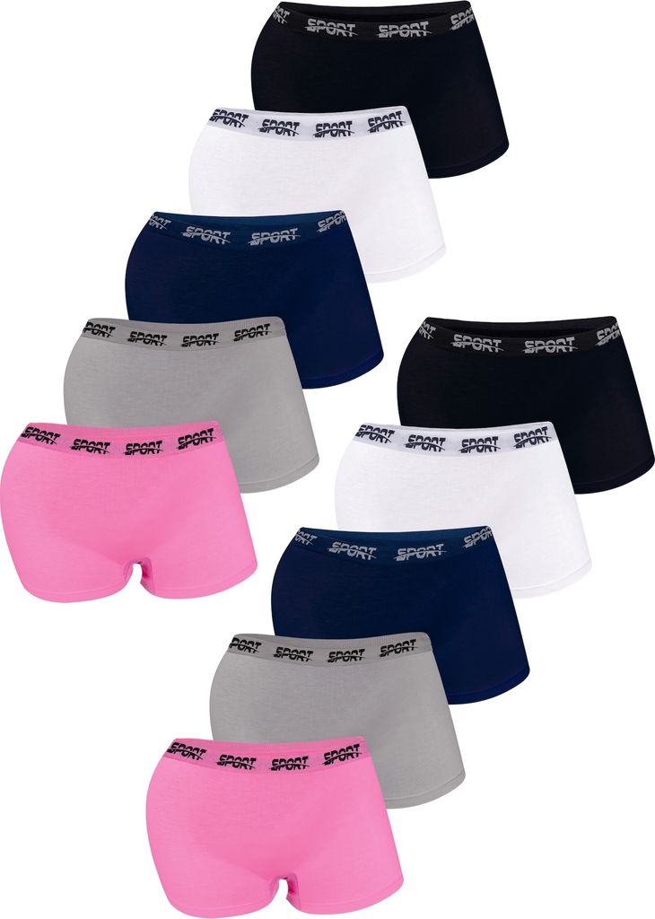 10er Set Mädchen Pantys Boxershorts - Sport 140-152 Produktbild 