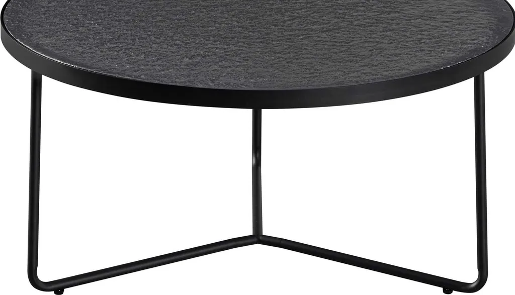 Table basse Melia design noir et verre - Set de 2 formats modulables