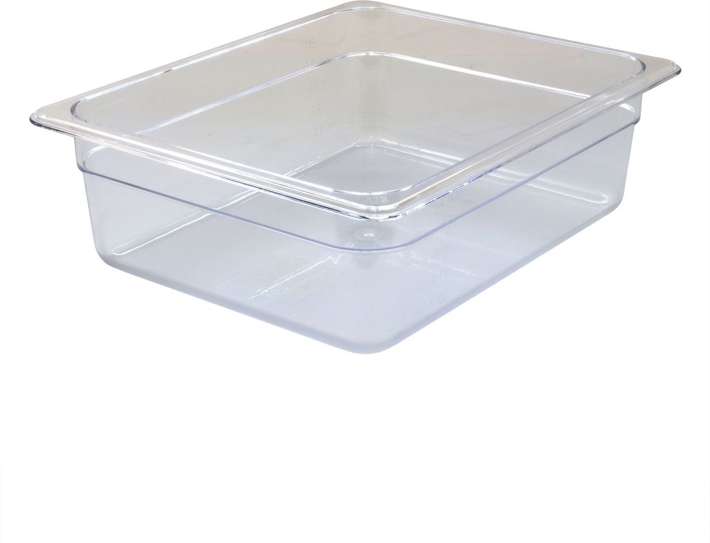AcMax Polycarbonat GN 1/2 Gastronormbehälter GN-Behälter 6,5 Liter tief 100mm Gastronorm