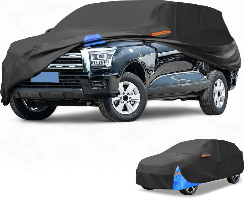 1 Stk. Universal Autoabdeckung Wasserdicht Alle Wetter Automotive Outdoor Anti-UV Sonnenregen Schutz Vollabdeckung 190T Polyeste Schwarz Blau Passe...