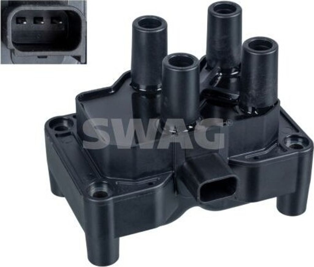 SWAG 50 93 7555 Zündspule für FORD Fiesta Mk6 Schrägheck (JA8, JR8) Fiesta Mk5 Schrägheck (JH1, JD1, JH3, JD3) MONDEO IV Turnier (BA7) Focus II...