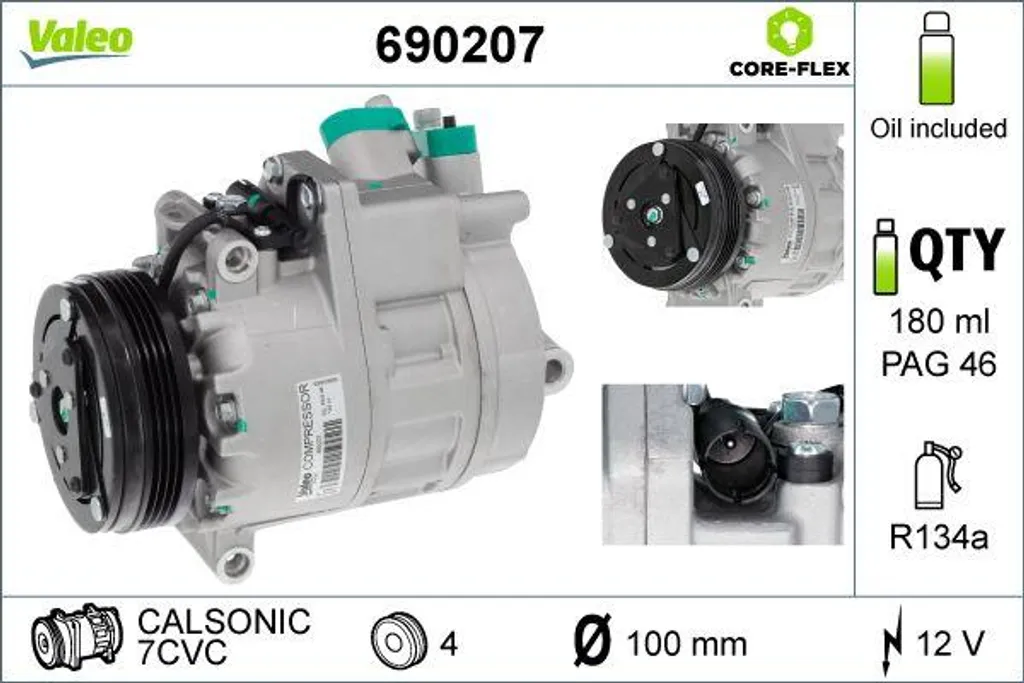 Réparer Clim BMW X5 : Compresseur Valeo 690207 compatible 64526917864