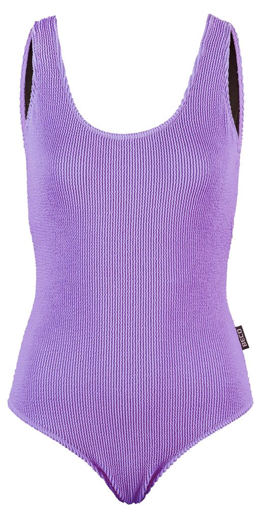 BECO the world of aquasports Badeanzug Crinkle Classic im Ripp-Look, und mit 90s-Vibes lila 40