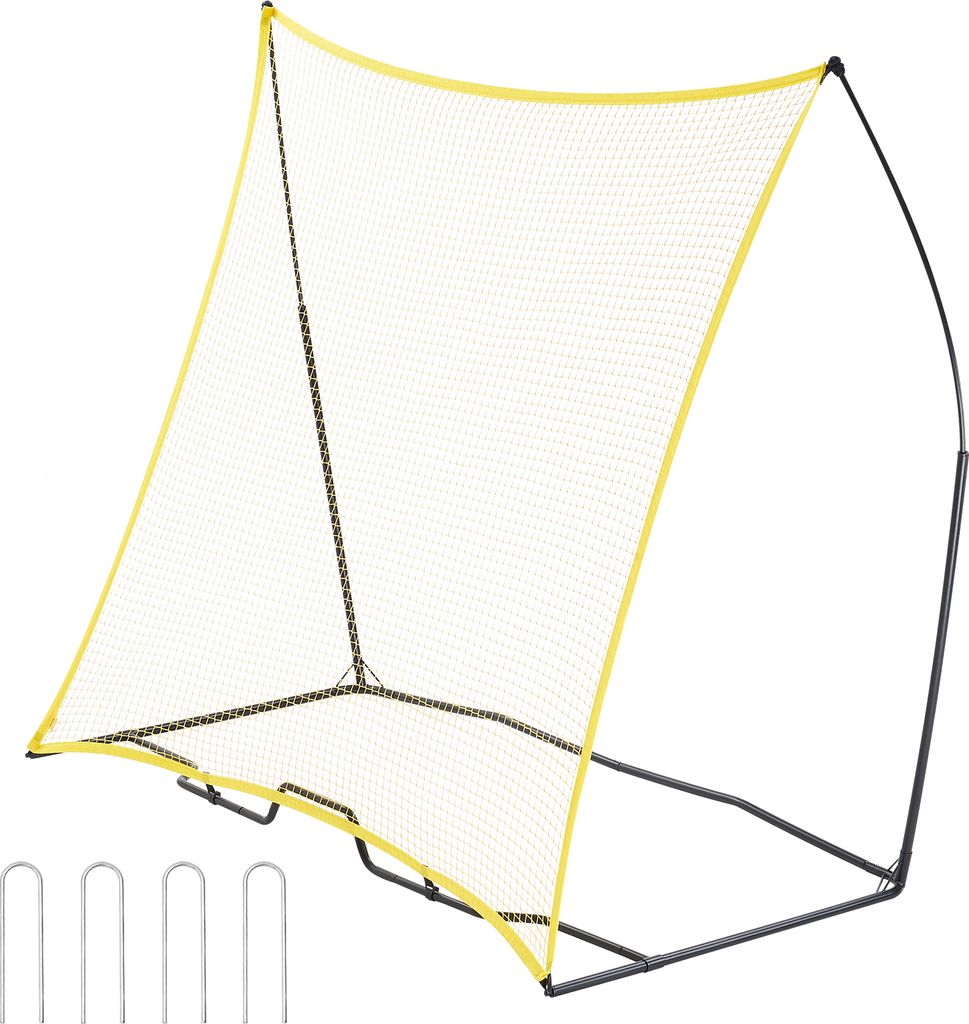 VEVOR Fußball-Rebounder tragbarer Fußballtrainer 7 x 7 Fuß Fußball-Trainingsgerät aus Eisen & Polyester, Sport-Fußball-Rebounder-Wand mit tra...