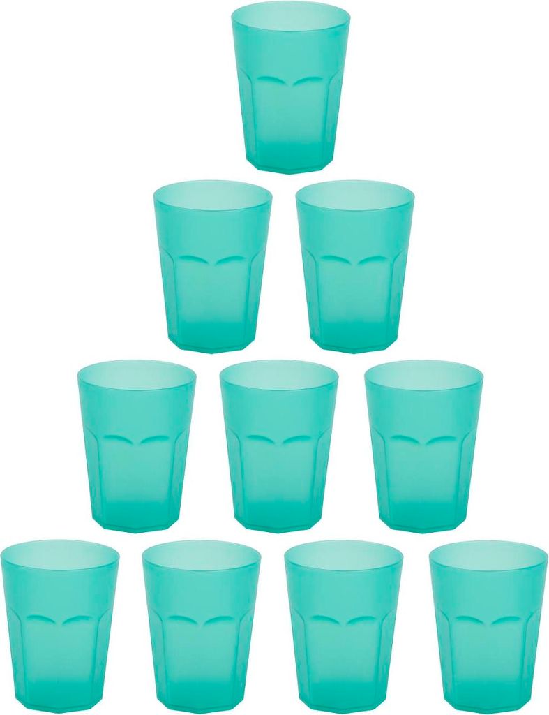 ENGELLAND 10 x Kunststoffbecher 400 ml Grün