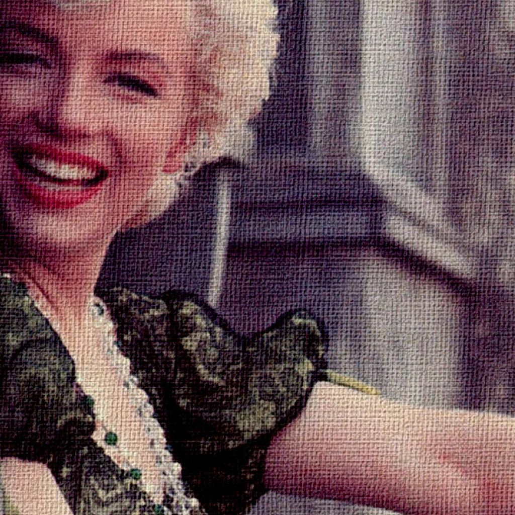 Marilyn Monroe Farbe - hochauflösender Leinwanddruck mit Holzrahmen 70x100 cm