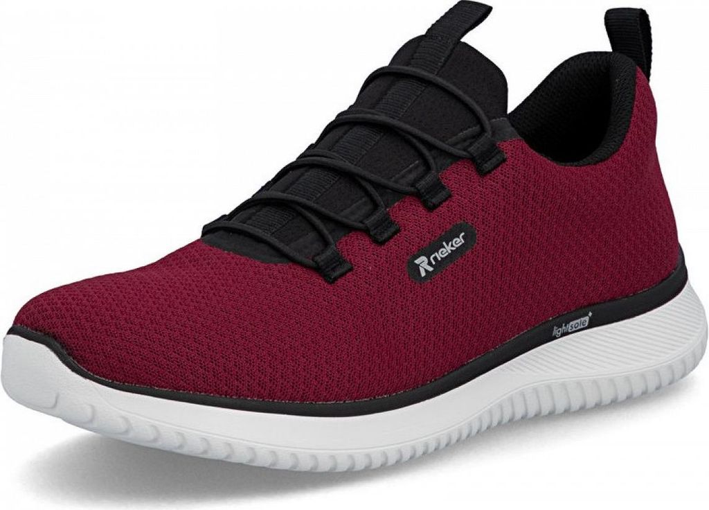 Rieker Herrenschuhe sportlicher Schnürer Rot Freizeit, Schuhgröße:40 EU