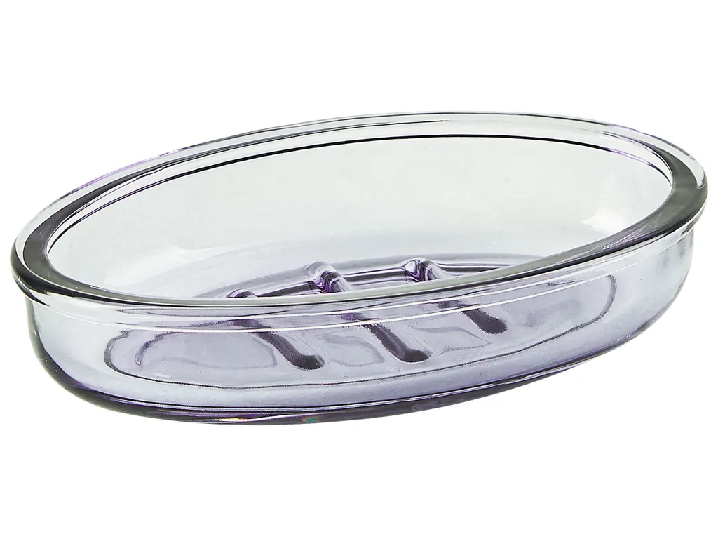 Ensemble de salle de bain complet 4 accessoires verre violet design