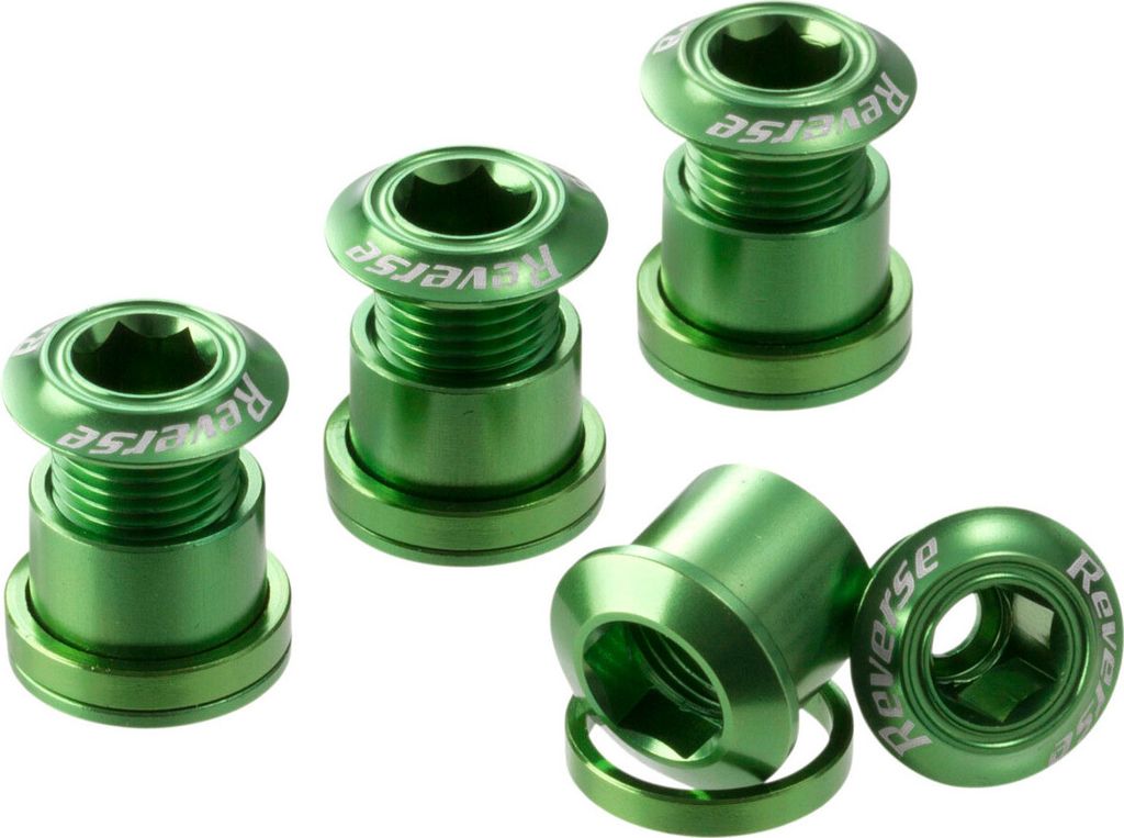 Schrauben Reverse Kettenblatt 7mm Grün 8Stück (4+4) Produktbild 