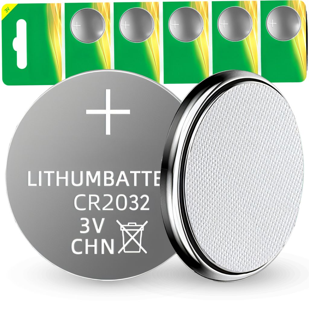 5 x CR2032 Knopfzelle Batterie | Lithium 3V | Bulk, Blister, Button, 2032 | Knopfzellen | 5 Stück | Retoo