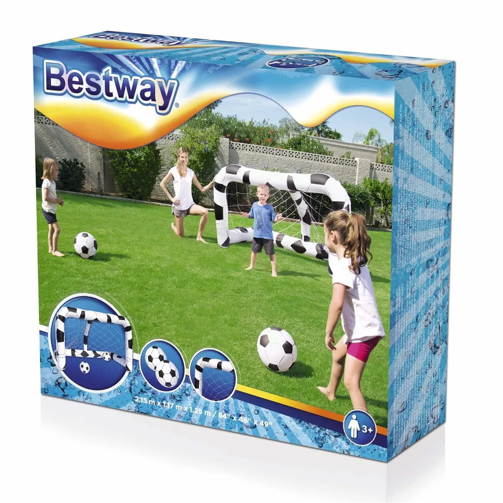But de football gonflable Bestway 52058 avec 2 ballons pour enfants - 15