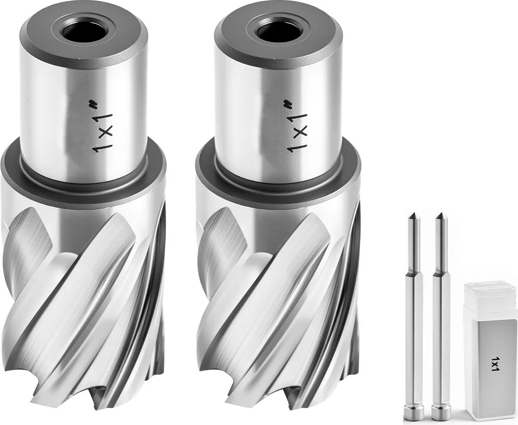 Jeu de 4 forets carottiers SucceBuy HSS 25.4mm avec queue Weldon