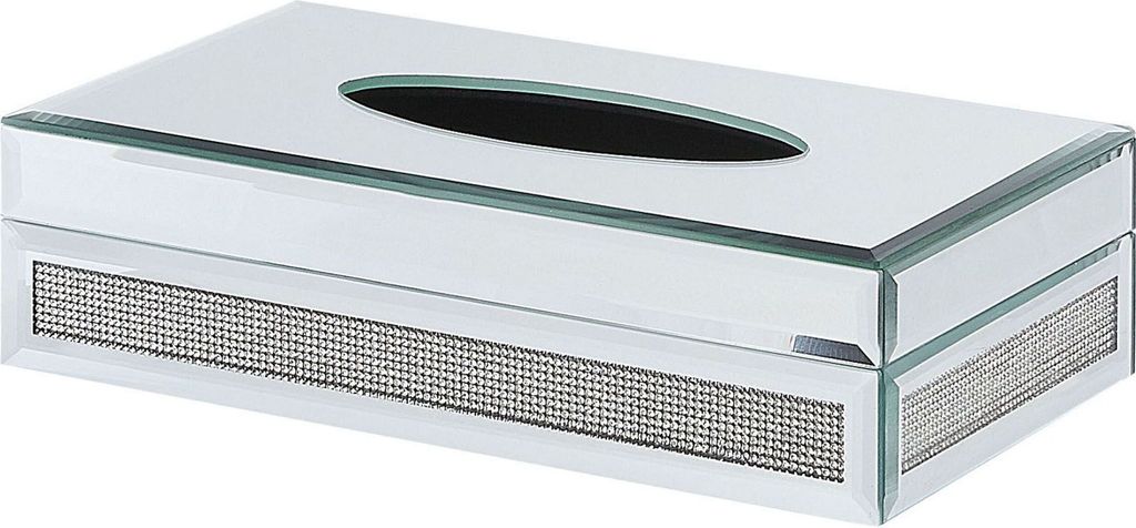 BELIANI Überzug für Taschentuchbox Silber Metall Spiegeleffekt Modern Elegant Accessoire Glamourös Wohnzimmer Badezimmer Schlafzimmer