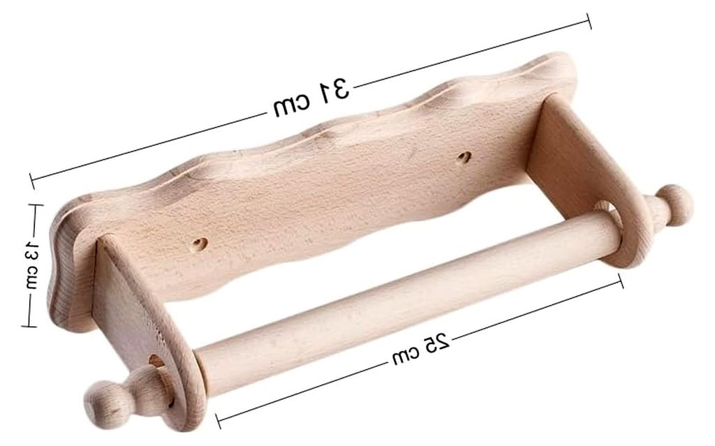 Küchenrollenhalter aus Buchenholz - Wand- oder Unterbauhalterung