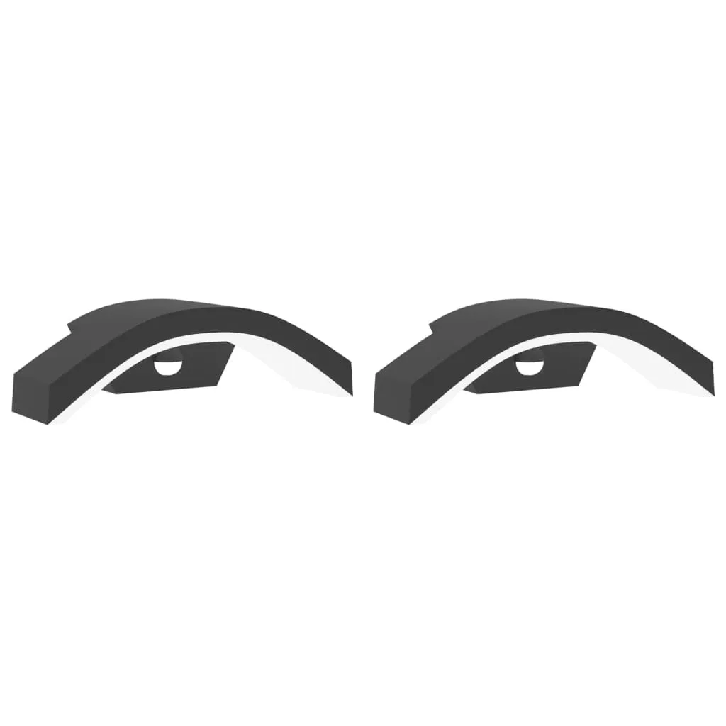 vidaXL Luci da parete per esterni a LED con sensore 2 pezzi in alluminio pressofuso nero