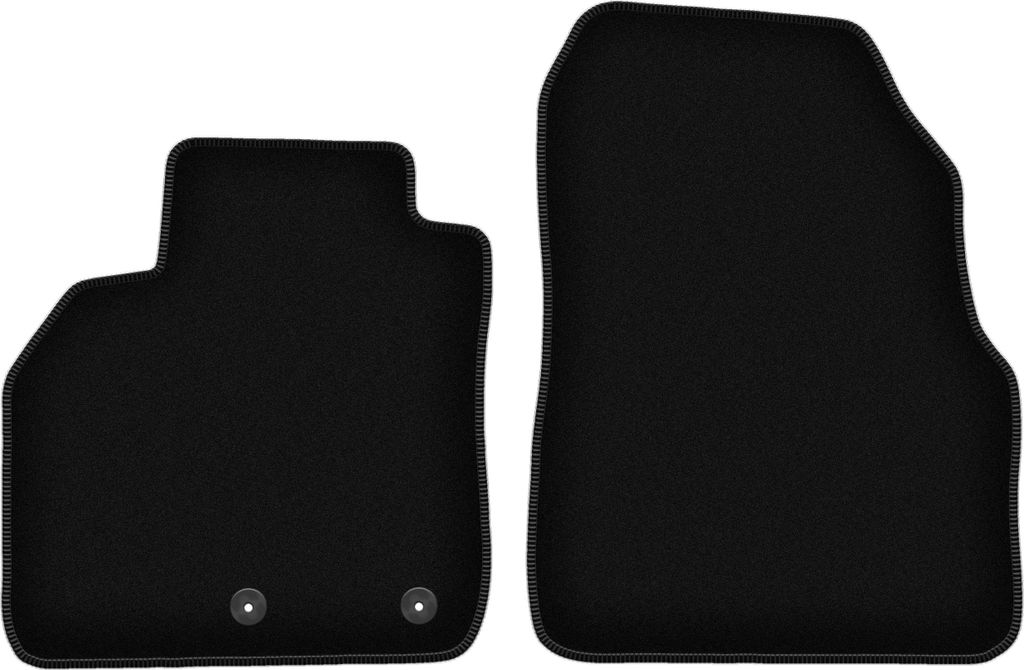 Wielganizator Velours-Autoteppiche vorne – passend für Renault Scenic II (Minivan, Bj. 2003-2009) – schwarz, passgenau, mit Befestigungen set...
