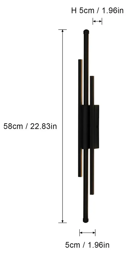 Applique murale LED linéaire 8W aluminium 3 températures de couleur