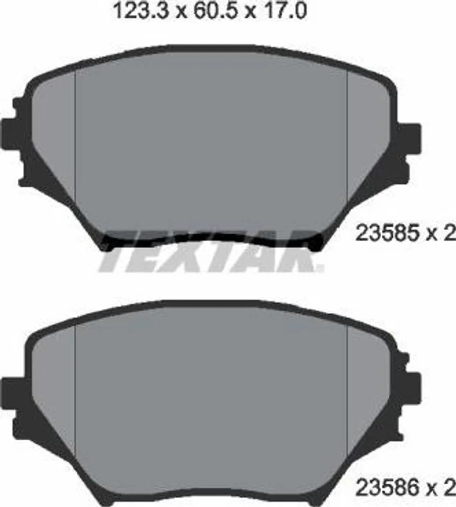 Plaquettes de Frein à Disque pour RAV 4 Textar 2358501 Remplace 0446542070
