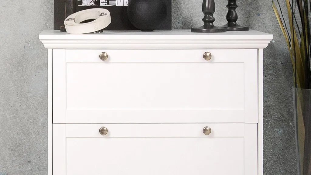 Commode blanche Intertrade S 001597 - Rangement bois robuste et épuré