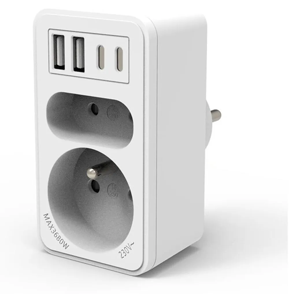 Bloc prise secteur pour charger téléphone et tablette avec ports USB