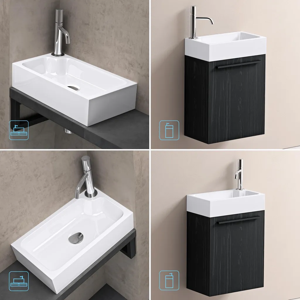 Vasque en Solid Surface Blanc Mat 46x26 Colossum101 - Petit Lavabo