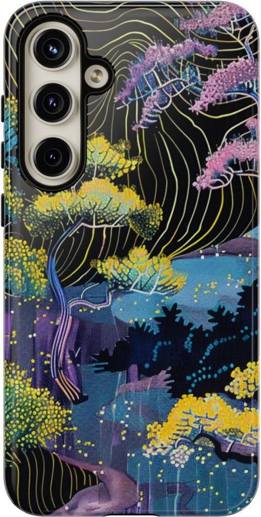 Bunte abstrakte Baumlandschaft – Hülle Kompatibel mit Samsung Galaxy S24 Plus