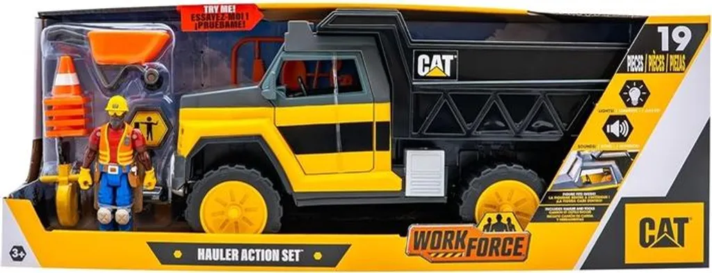 Véhicule de chantier interactif Caterpillar avec figurines et sons