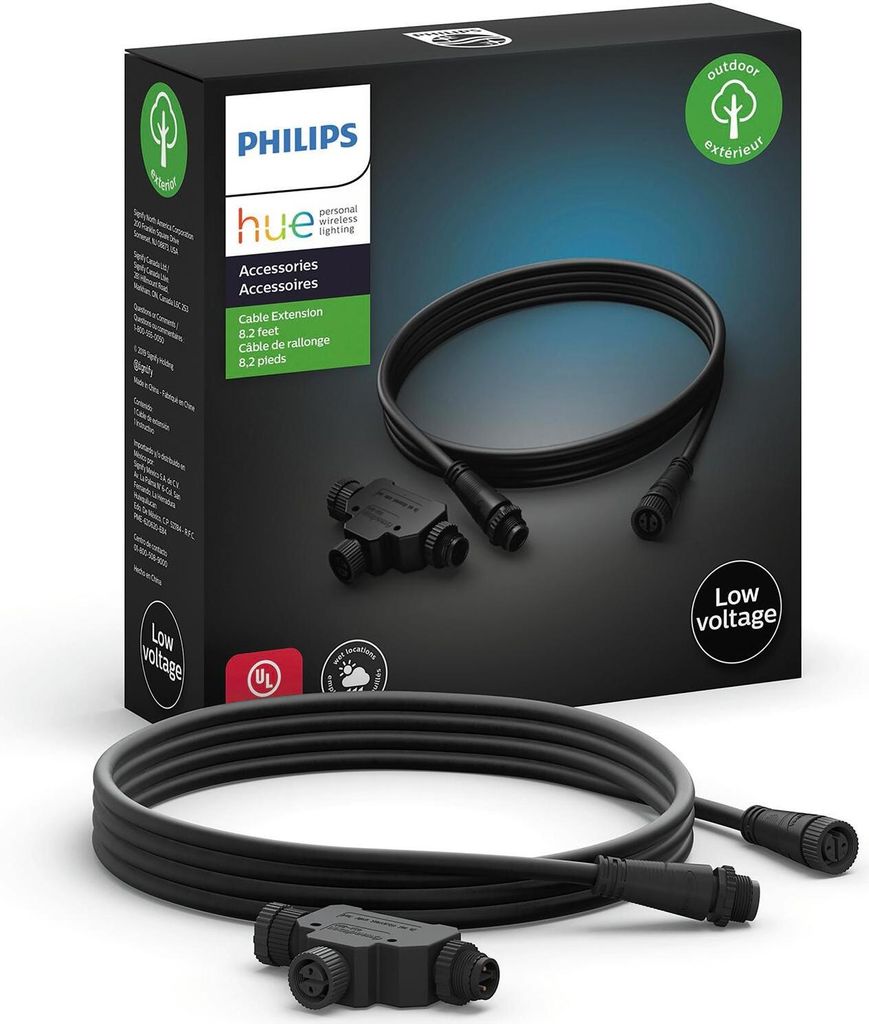 Philips Hue Outdoor 24V Kabelverlängerung 2,5 m und T-Stecker | Philips Hue