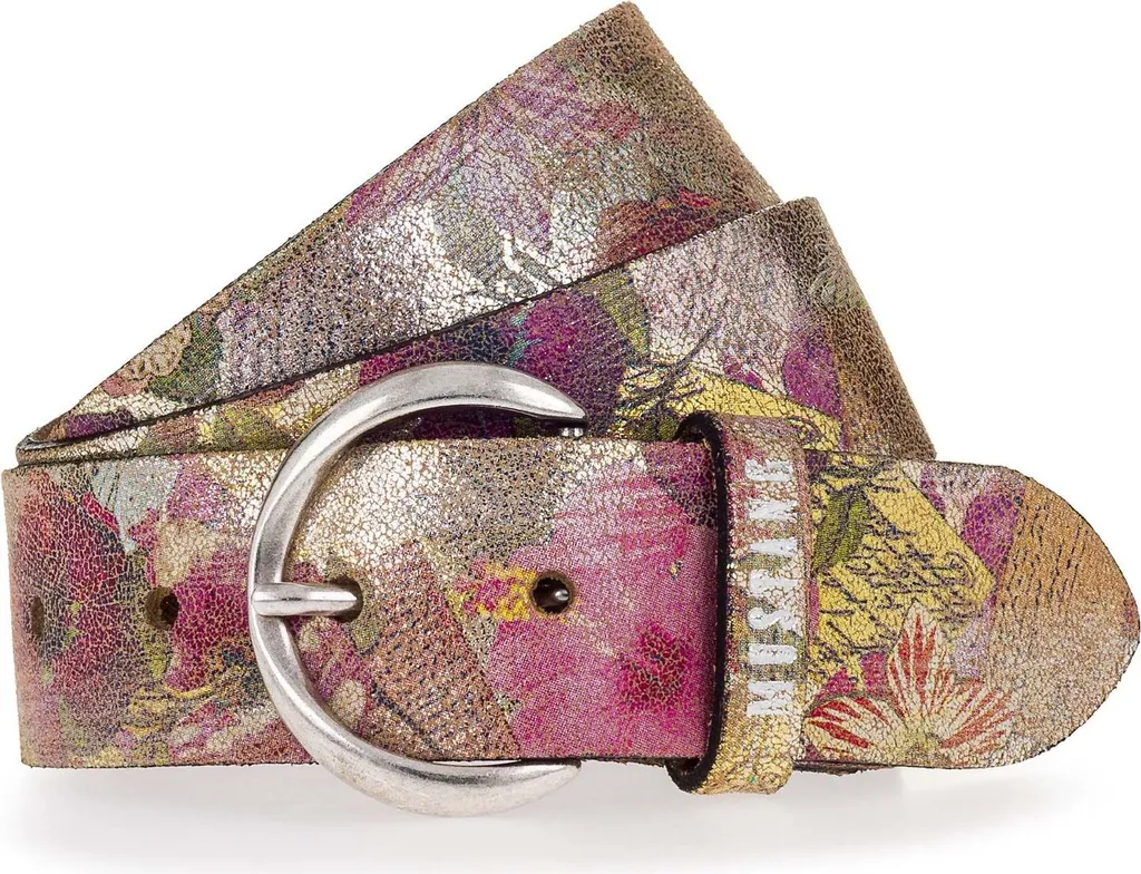 MUSTANG Pelle cintura 40mm Leather Belt W105 Multicolor - Gold colorato