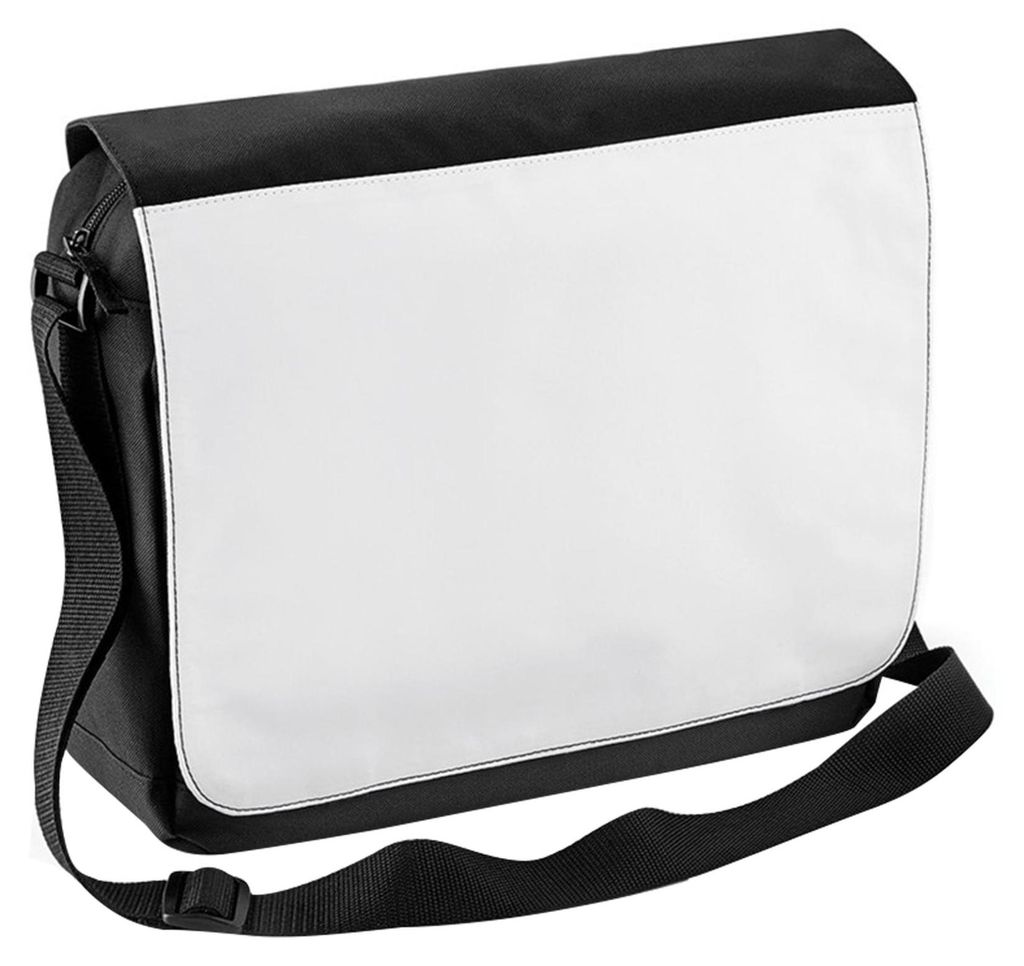 Bagbase Sublimation Digital Messenger-Tasche / Schulter-Tasche, 9 Liter FK232 (Einheitsgröße) (Schwarz)