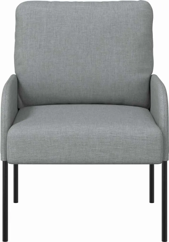 vidaXL Divani con cuscini 55 cm Grigio chiaro Compensato - 4