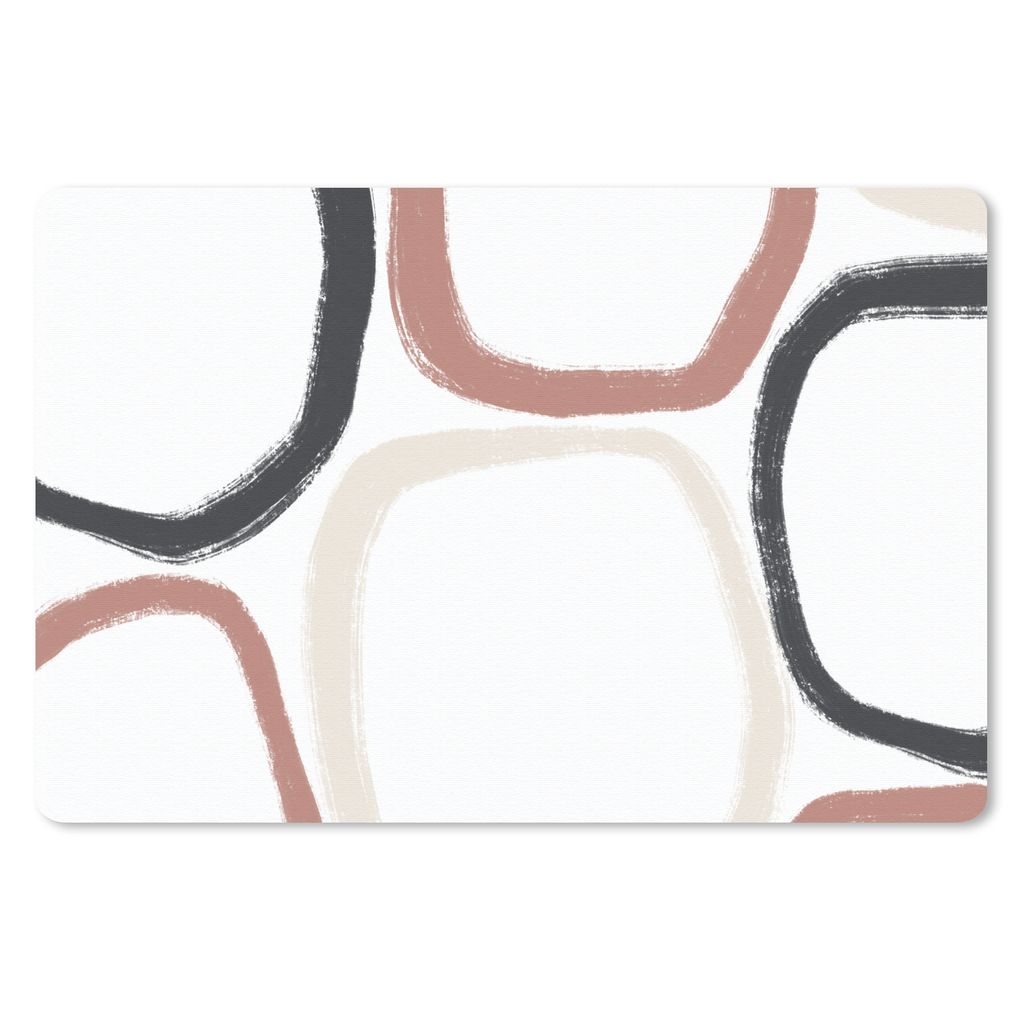 MuchoWow Mauspad Mousepad Minimalismus - Geometrische Formen - Pastell - Muster 27x18 cm - Mousepads - Maus Mat - Pad - Mausunterlage - Büroarti...