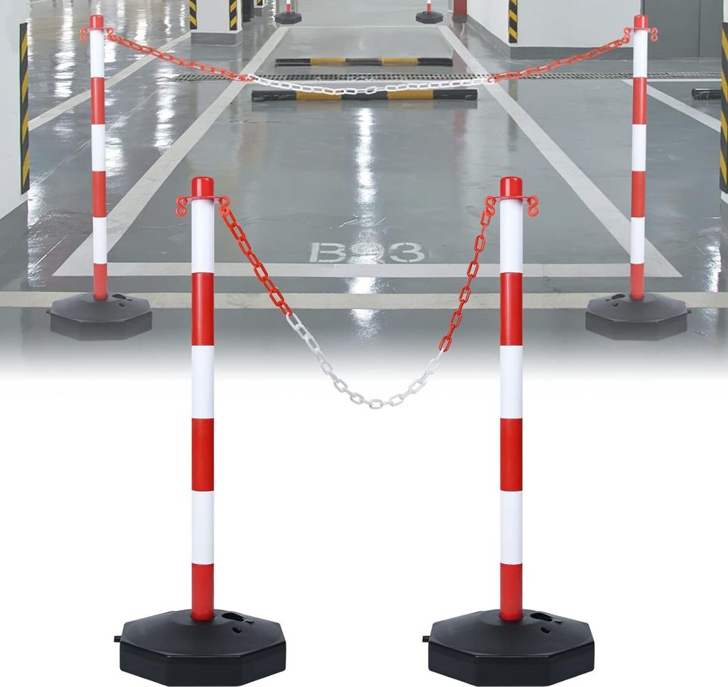 ACXIN zábranový sloupek s řetězem, 82 x 28 x 28 cm Plastový Obrázek produktu 
