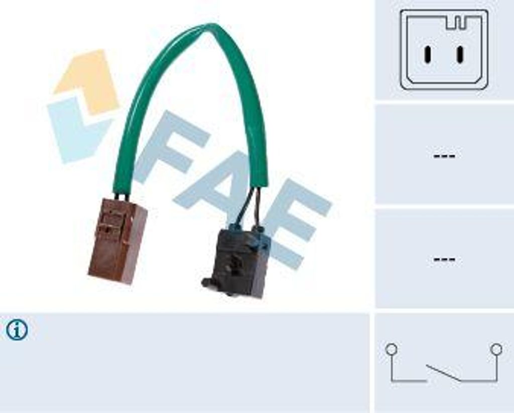 FAE 24905 Schalter, Kupplungsbetätigung (Tempomat) OE 212778 kompatibel mit Partner, 307, Xsara, XM, C5