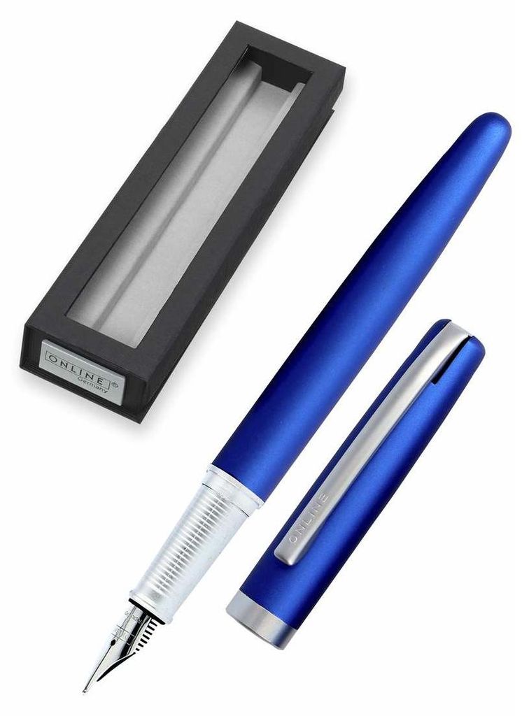 ONLINE Füller Eleganza Satin Blue Feder M Slimsy Box