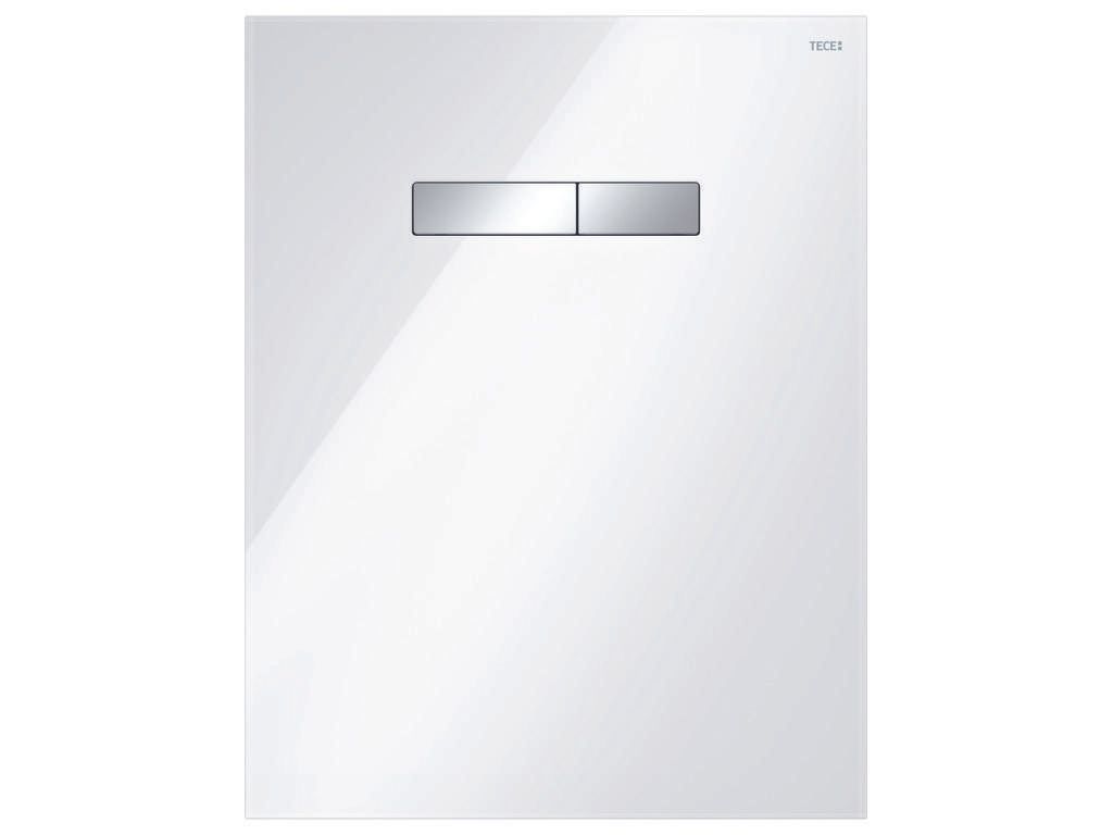 TECElux WC-Betätigungsplatte manuell, Glas weiß, Tasten Produktbild 