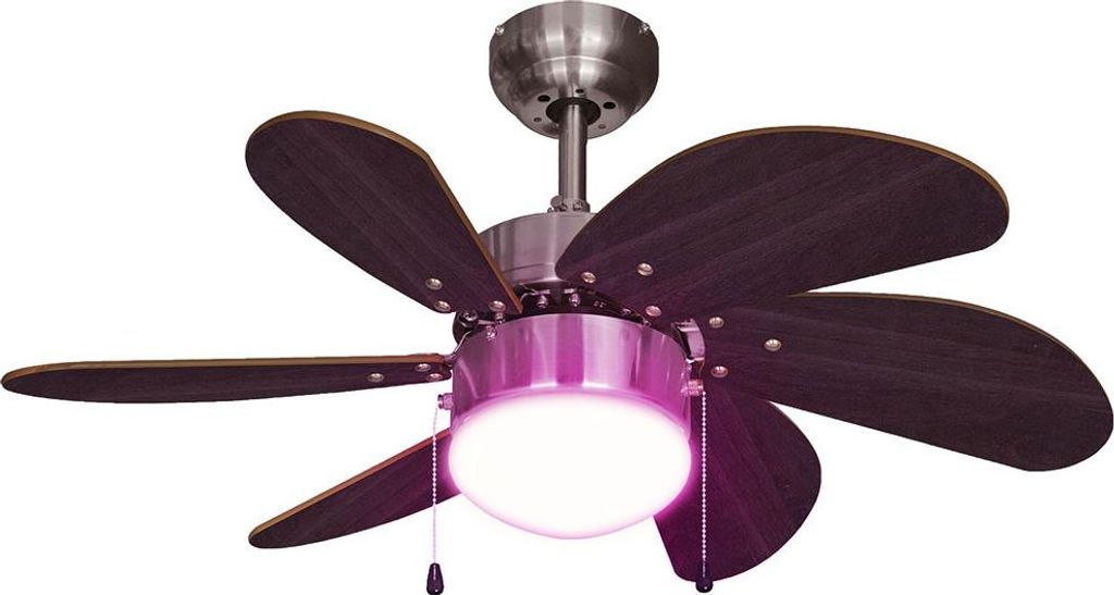 Smart LED Deckenventilator, Zugschalter, Vor-Rücklauf, D 75 cm