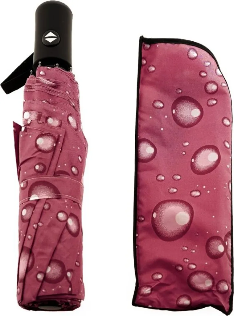 Ombrello Rosa per Bambini e Mamme Tascabile con Guscio Protettivo