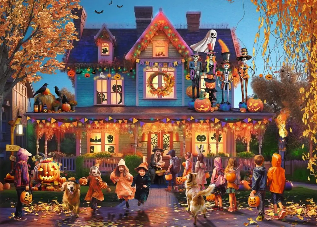 Puzzle Bluebird Halloween 500 pièces - Finition Mat et Haute Qualité