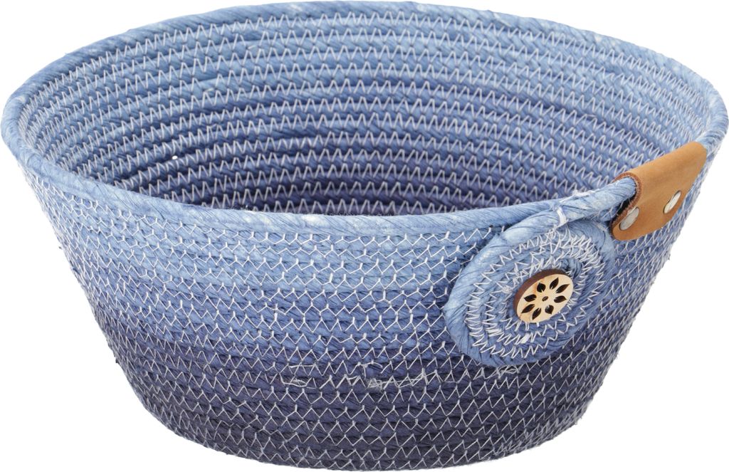Upcycling Schüssel, Dekoschale aus Recyclingpapier - M4 Blau, 11*24*24 cm, Schalen