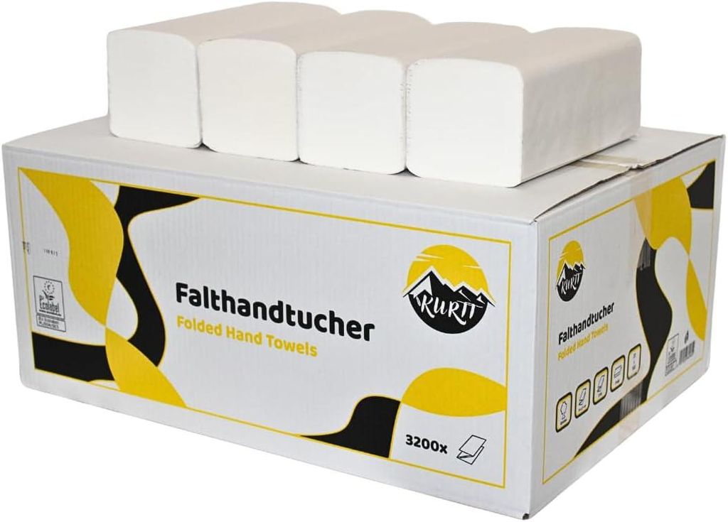 KURTT Papierhandtücher für Spender (zellulose tücher) | Produktbild 
