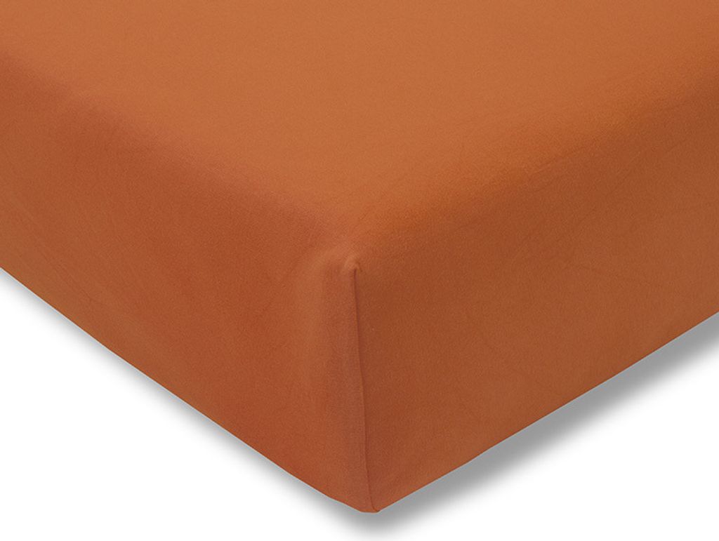 Estella Jersey-Stretch Spannbetttuch Farbe terracotta Größe 150x200 cm