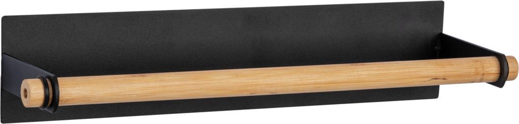 WENKO Küchenrollenhalter Magna Schwarz, Befestigung ohne Bohren